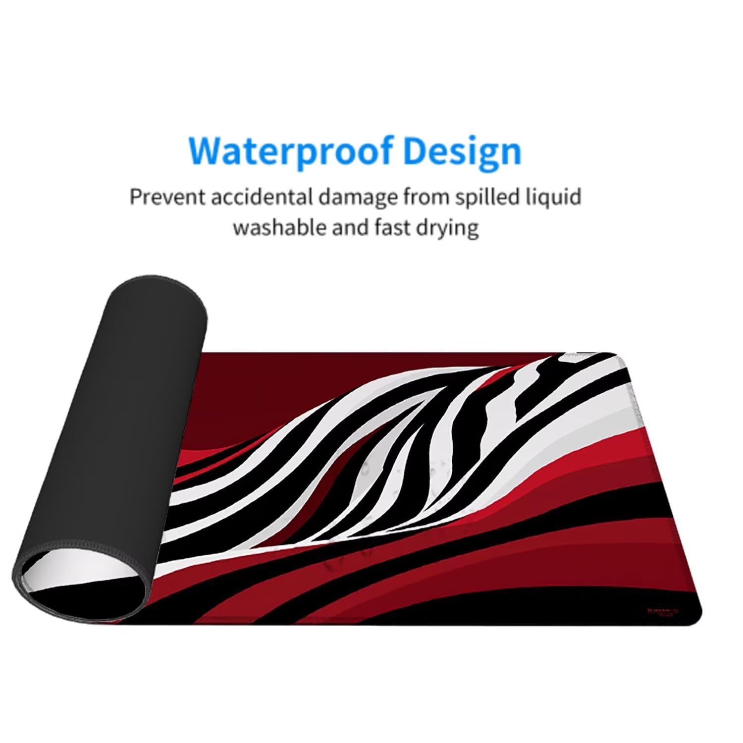 Abstrakcyjna podkładka pod mysz pod mysz pod mysz do gier XXL 1400 x 600 x 3 mm podkładka pod mysz czerwona duża podkładka pod mysz dla graczy wodoodporne akcesoria PC, do klawiatury laptopa w-10428