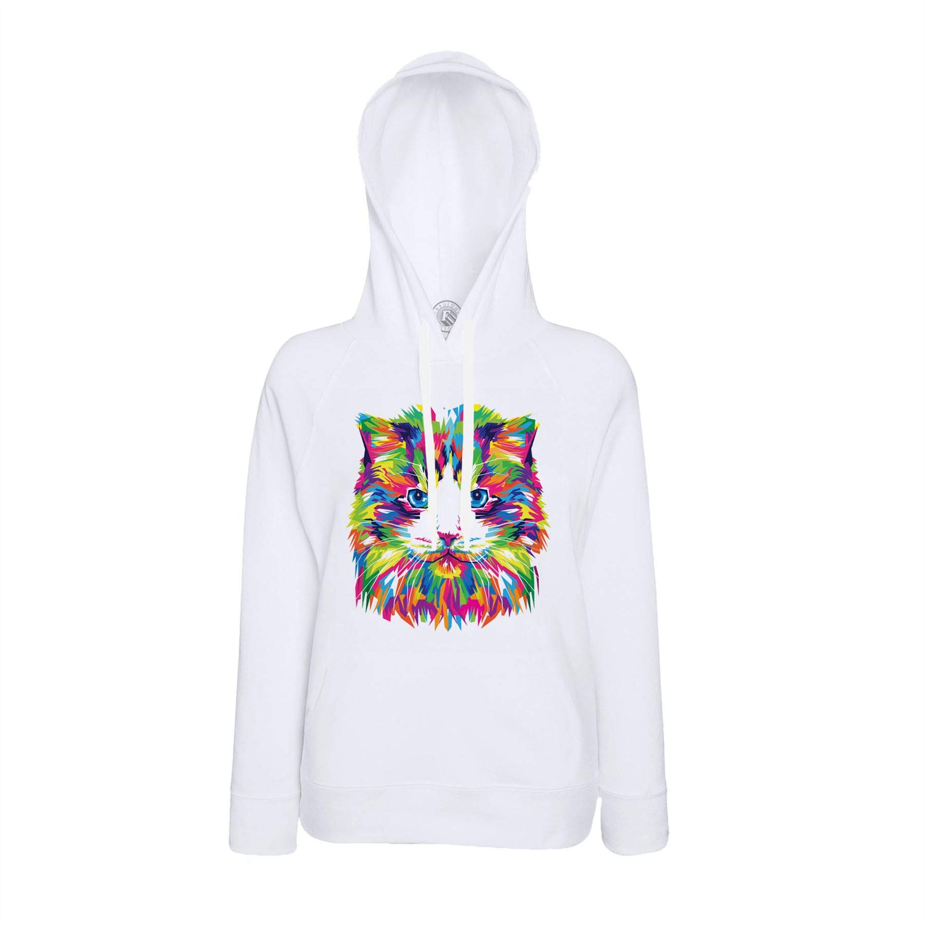 Sweat à capuche chat multicolore persan aux finitions soignées - 2