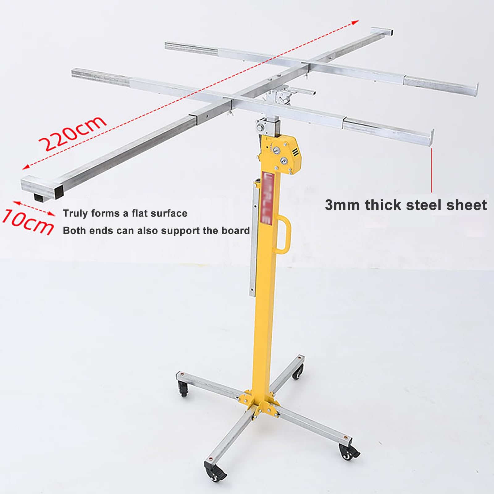 Plattenheber Trockenbau, Stabil Und Langlebig Mit Rollen. Plattenheber Feststellbar Mit Rollen Einfach Zu Bedienen Praktische Und Arbeitssparende Bauwerkzeuge(4.5M)