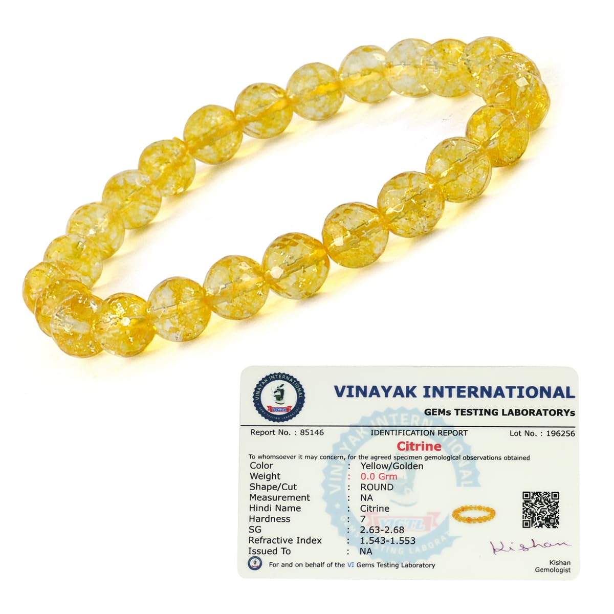 Crystu Natural Certified Citrine Bracelet 8 mm Faceted Bead Bracelet for Wealth Protection and Will Power (B09BVFKV7B) Amazon Price History, Amazon Price Tracker