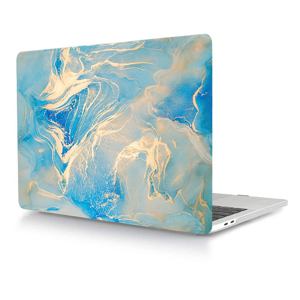 Case Compatible with MacBook Air 11 inch (Models: A1370 & A1465), 2 in 1 Bundle Protective Plastic Hard Shell Case & Keyboard Cover Skin Compatible with Mac Air 11.6 in - Blue Marble