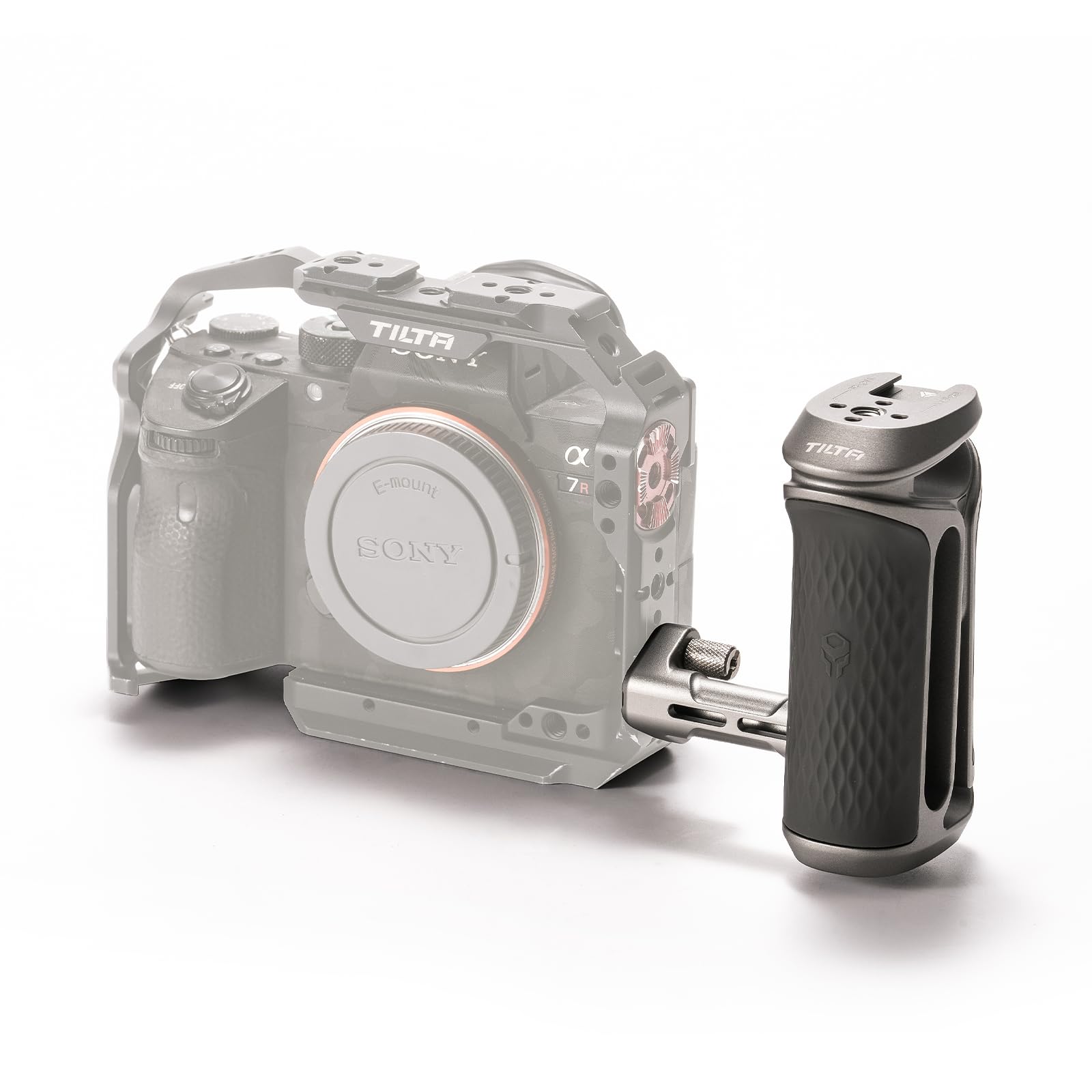 Tilta Xeno TA-XSH4-TG - Maniglia laterale con doppie viti da 1/4"-20, impugnatura laterale ergonomica per fotocamere DSLR/Mirorrless e monitor Rigs - Grigio titanio