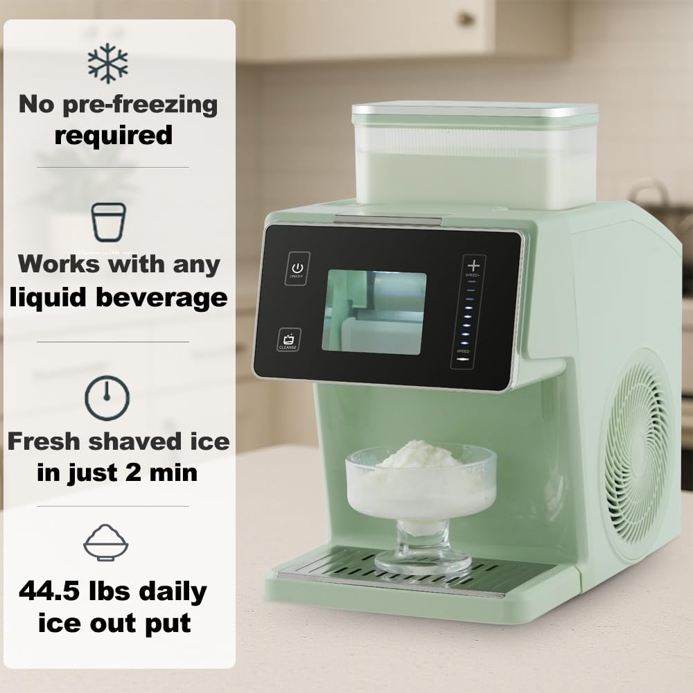 Máquina de hielo afeitado, máquina de hielo, 2 en 1, máquina de cono de nieve, máquina de granizado para el hogar 2