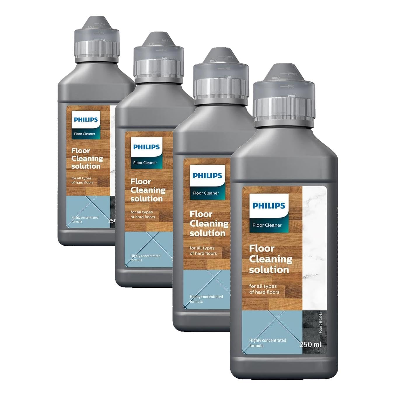 Philips Bodenreiniger für Hartböden – Für Laminat, Fliesen & Holz, Haustier- und Familienfreundlich, Kompatibel mit SpeedPro & AquaTrio, Dosierkappe Inklusive, 250 ml für 25 Anwendungen (XV1792/01)