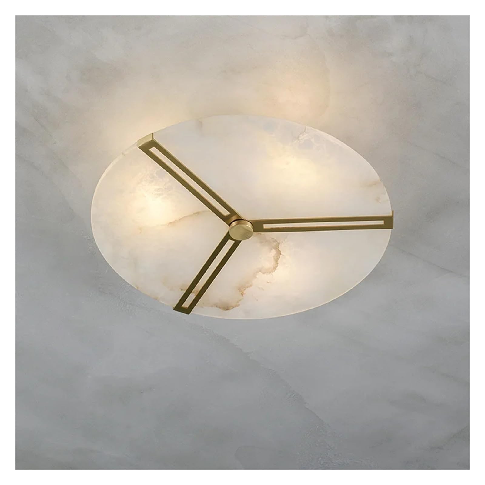 Lustre en marbre suspendu LED pour éclairage de chambre cosy