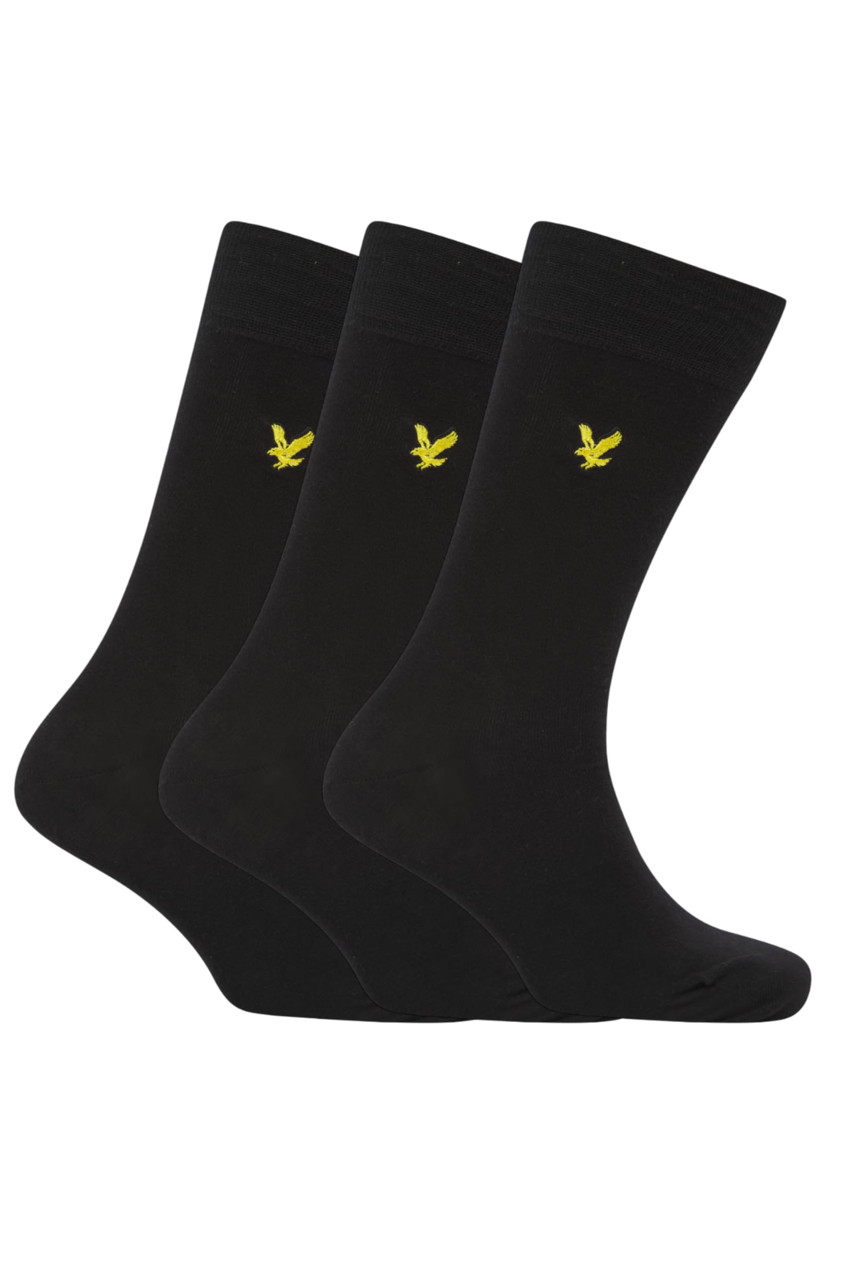 Lyle & Scott Black 3-Pack Angus Dress Socks, - One Size