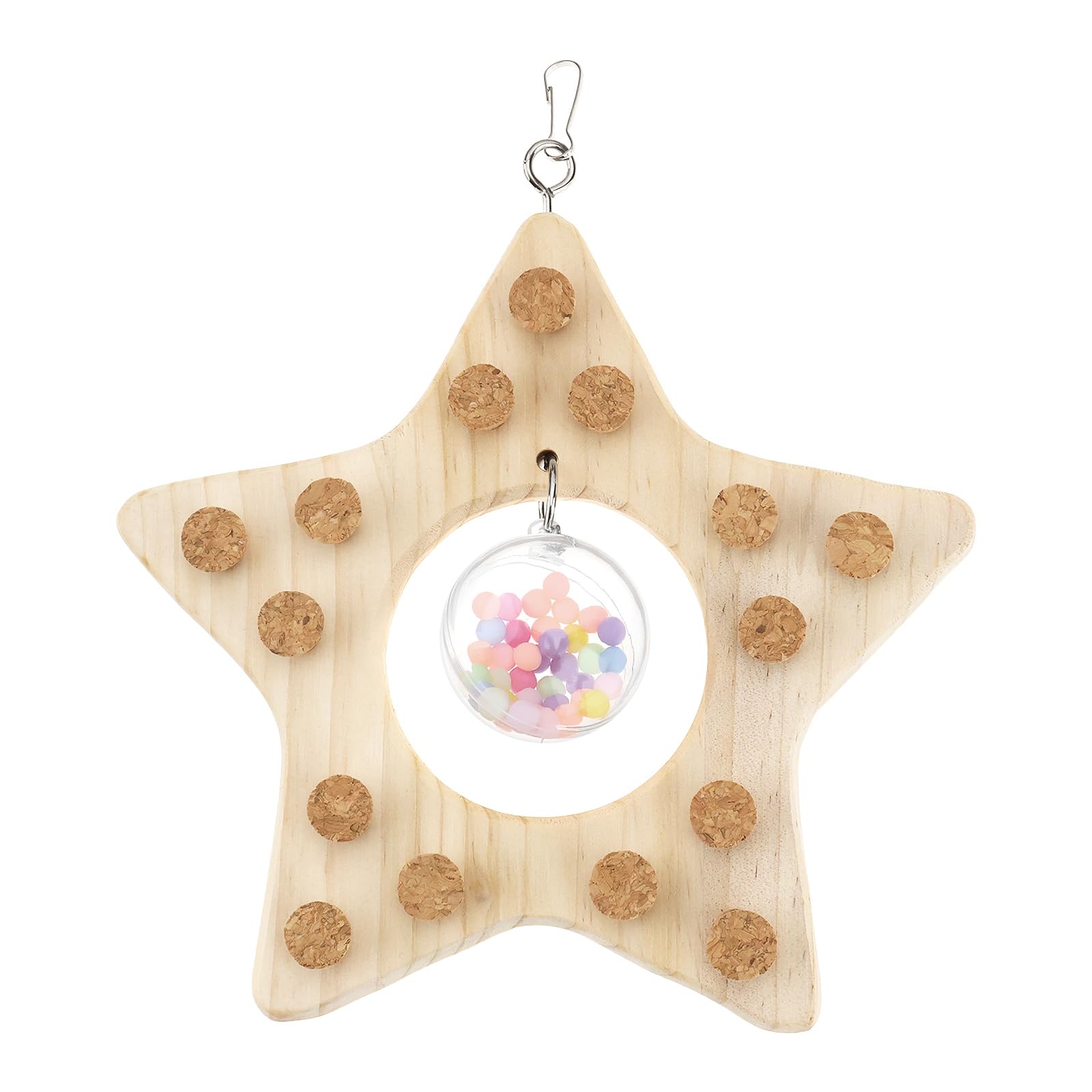 Emsea Wooden Hanging Bird Chew Toys Suitable For Budgies Cockatiels Quaker Lovebirds Conure