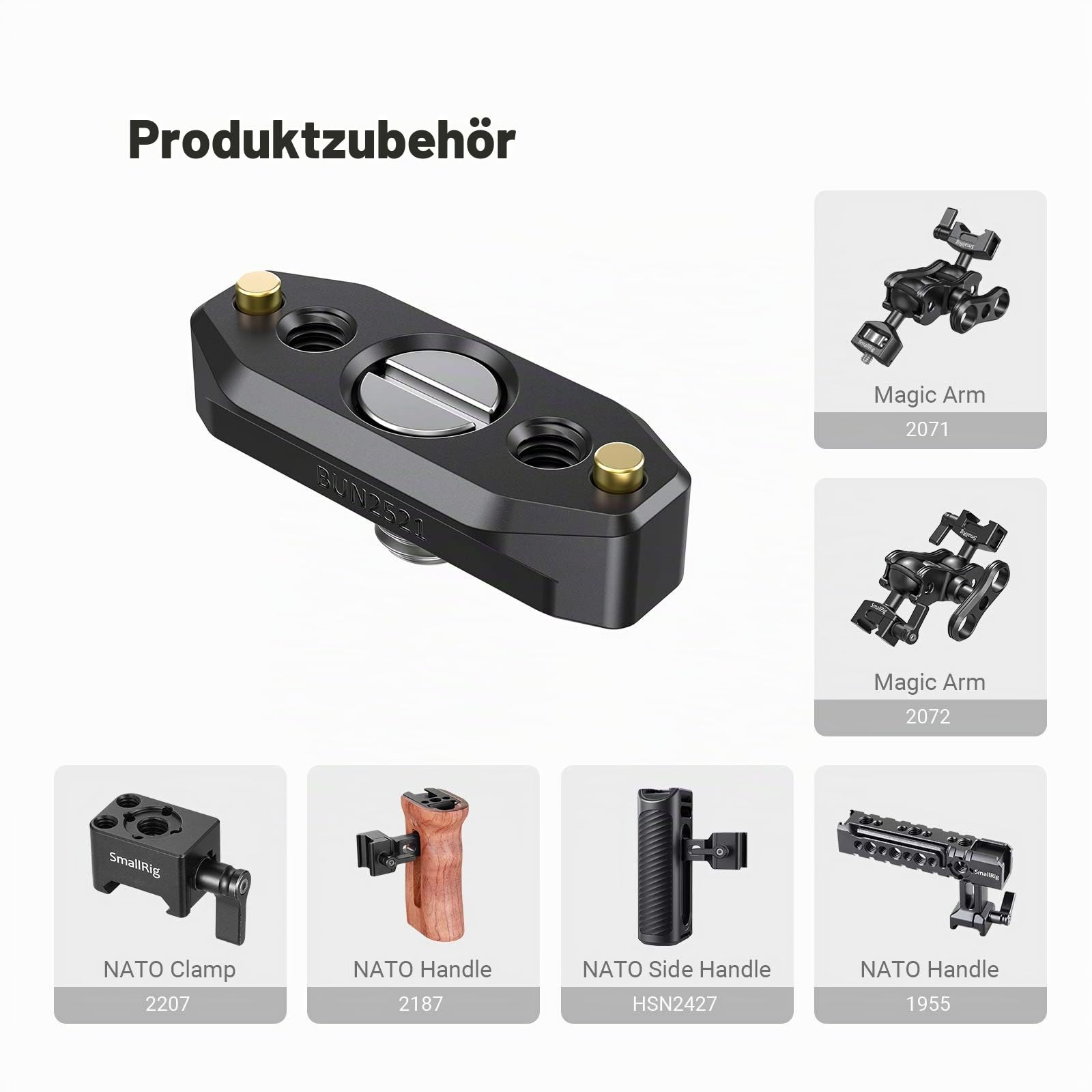SMALLRIG NATO Rail (48mm) NATO Schiene mit Feststellschraube für ARRI Standard - BUN2521B