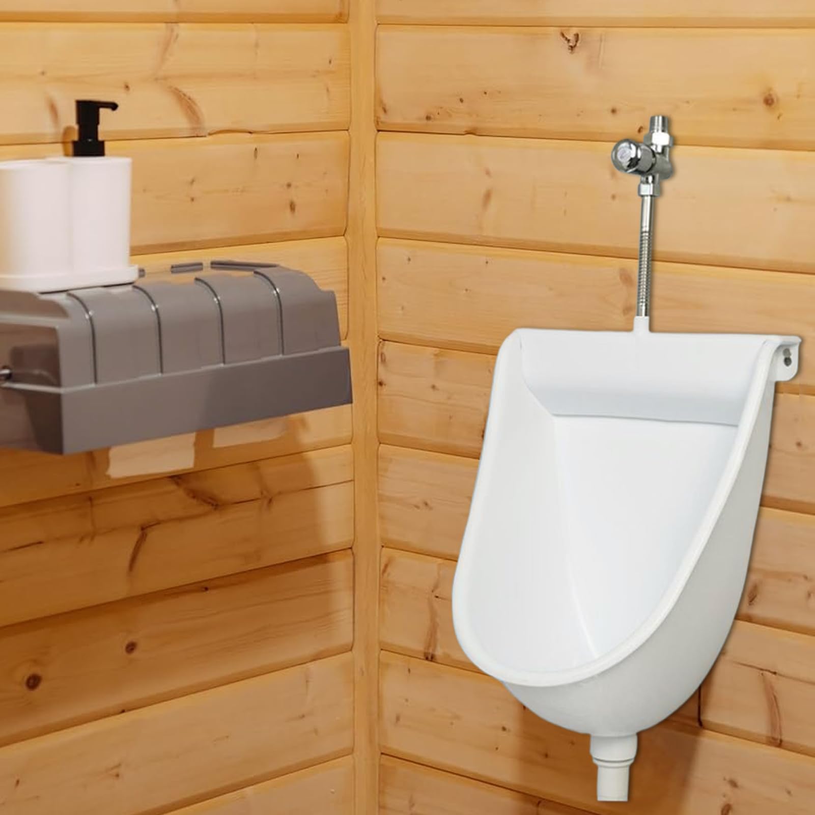 Toilettes flottantes – Toilettes pour homme avec chasse d'eau, urinoir mural | pour extérieur, dortoir, jardin, camping-car, appartement, papa, petit ami, grand-père