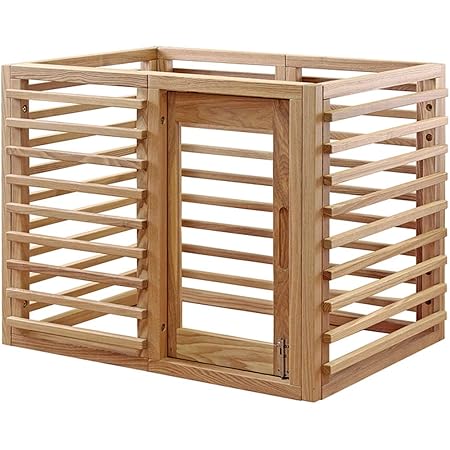 Amazon Co Jp 犬 小型犬用 ケージ サークル 幅80 ナチュラル 省スペース 室内 木製 天然木 北欧 おしゃれ ペットケージ ルーバーデザイン ナチュラル Mサイズ ドラッグストア