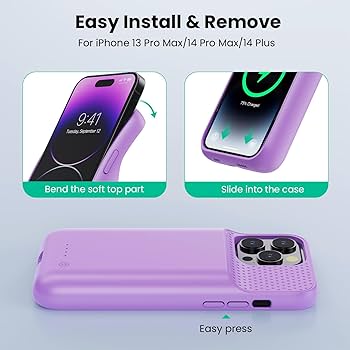 Amazon.com: Battery Case for iPhone 14Plus/14Pro Max/13Pro Max