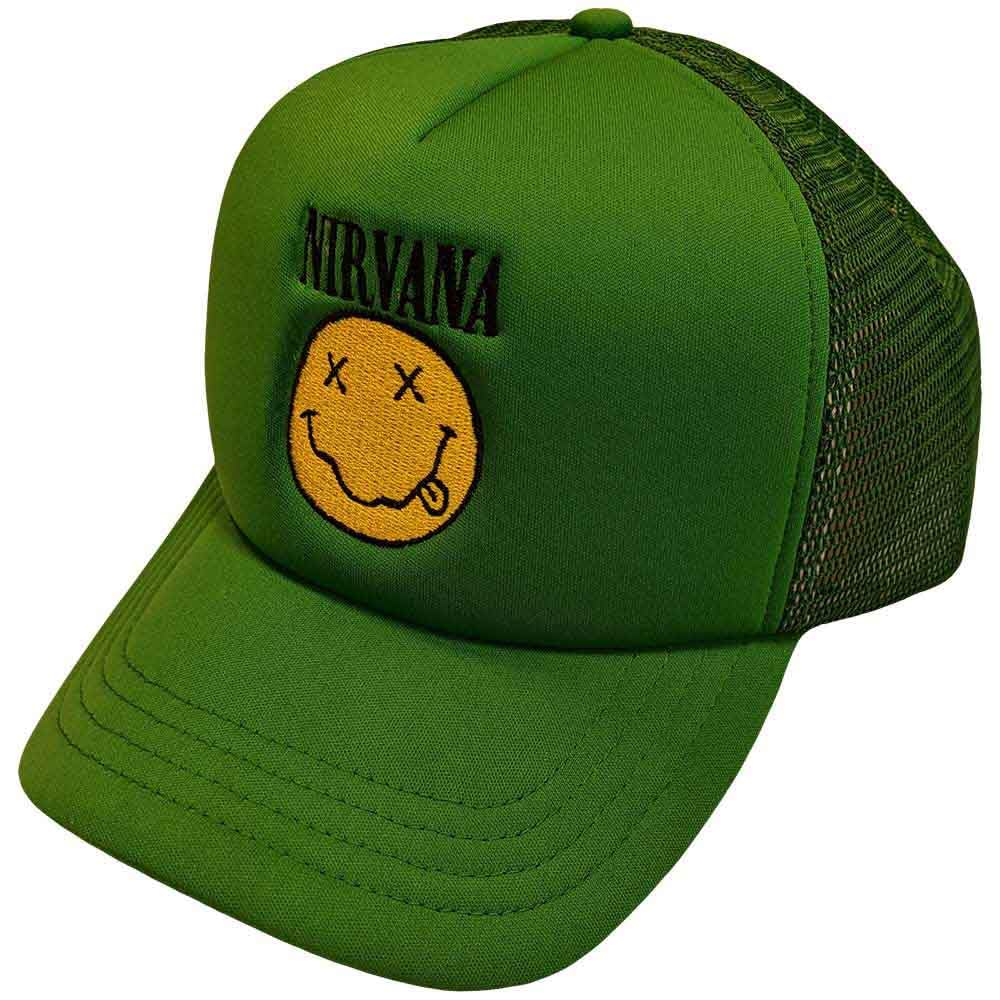 Nirvana Grunge Smile Baseball Cap - Green - One Size