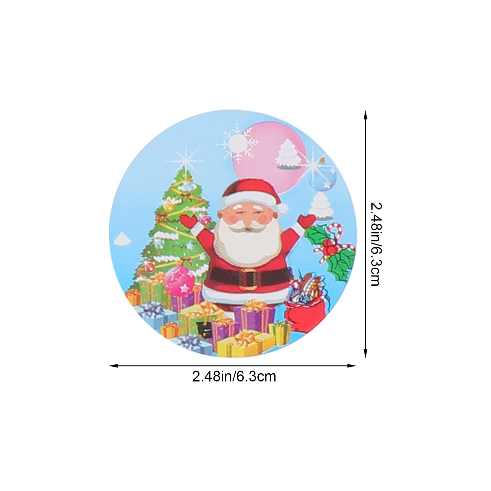 VILLCASE 18 Etichette Adesive Natalizie Decorazione Dell'autoadesivo Di Natale Decalcomanie Per Bottiglie Di Natale Etichetta Dell'indirizzo Di Decalcomanie Natalizie Adesivi