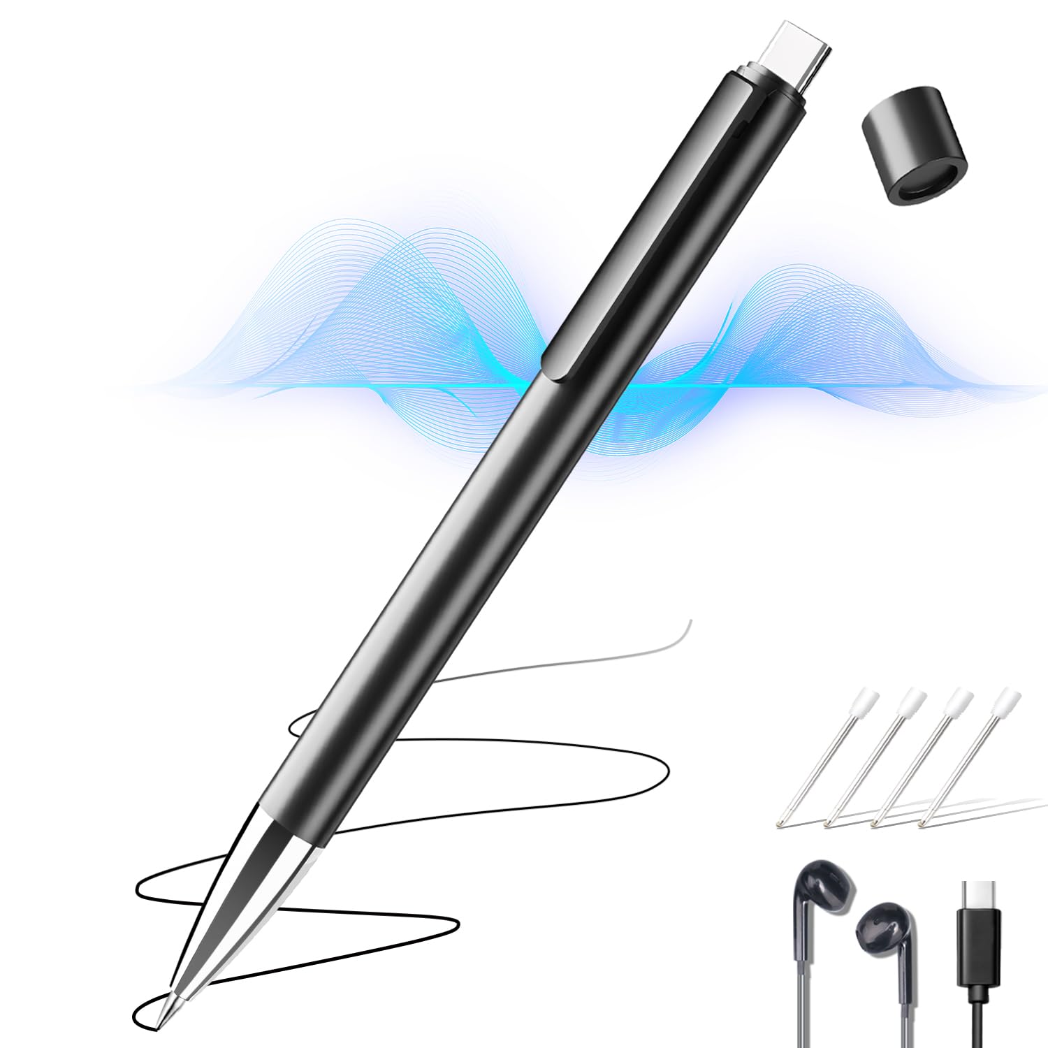 Photo 1 of 64GB Digital Voice Recorder, Recording Device with Noise Reduction, Voice Activated Tap Recorder for Lectures,Meetings, Work, Interviews, Class