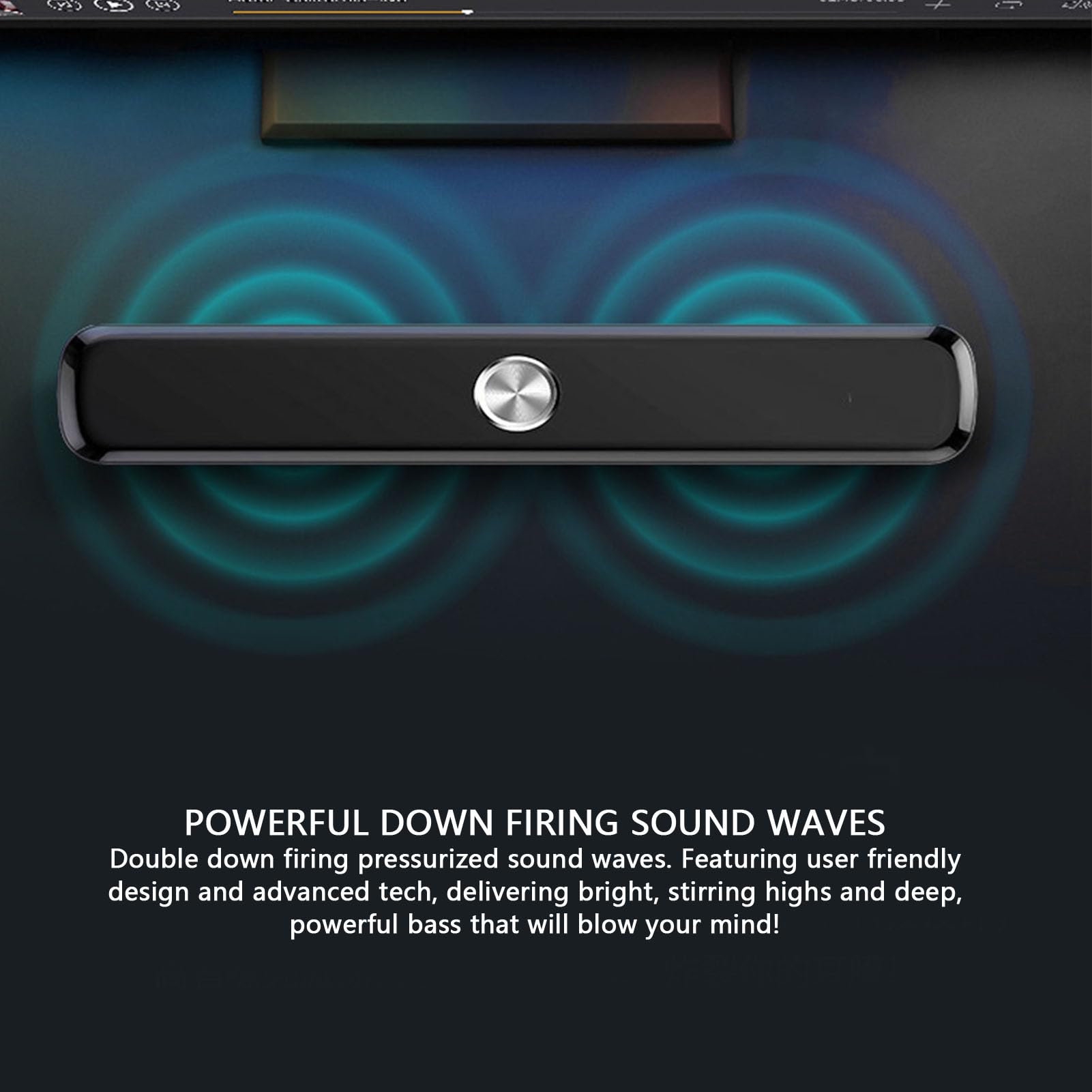 Asixxsix Altoparlanti da Gioco, Soundbar per PC Bluetooth 5.3 con Luce LED RGB Dinamica Manopola del Volume Alimentato Tramite USB Altoparlante Portatile Stereo Plug and Play per Monitor Desktop TV