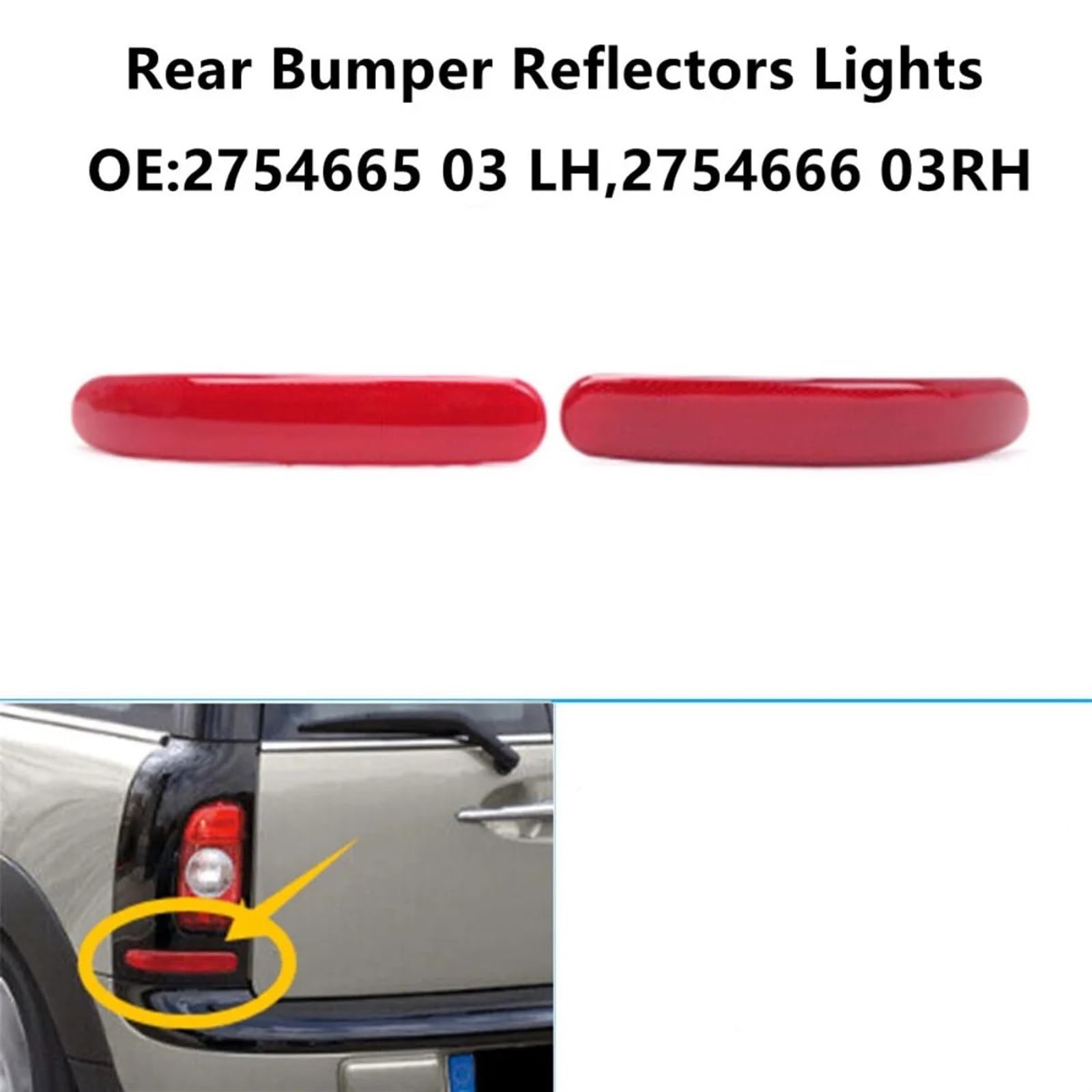 Auto-Achterverlichting 275466503 Auto Achterbumper Reflectoren Achterlichten Richtingaanwijzer