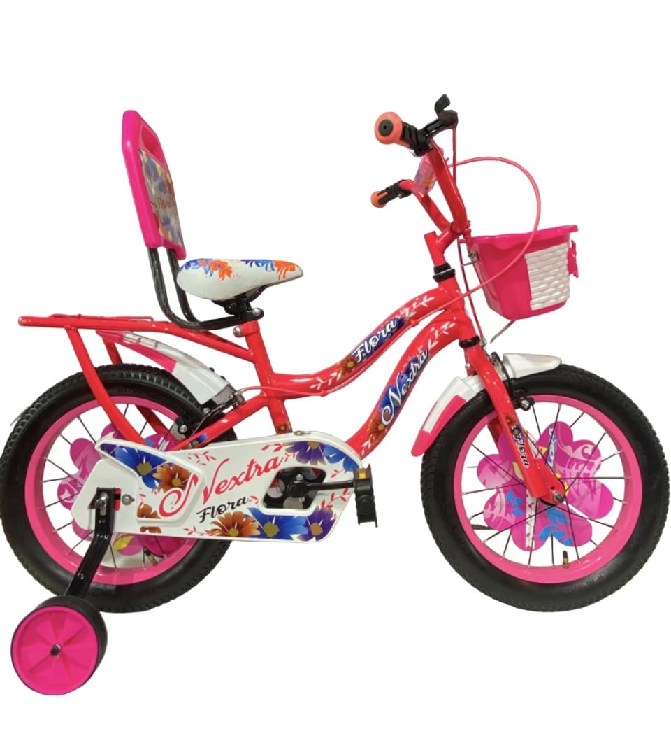 SPEED BIRD 16T New Flora Double Seat with Back Carrier and Balance Wheels - Bicycle for Girls Age Group (4-7) Years - Flora Pink Color (B09TDFS2JZ) Amazon Price History, Amazon Price Tracker