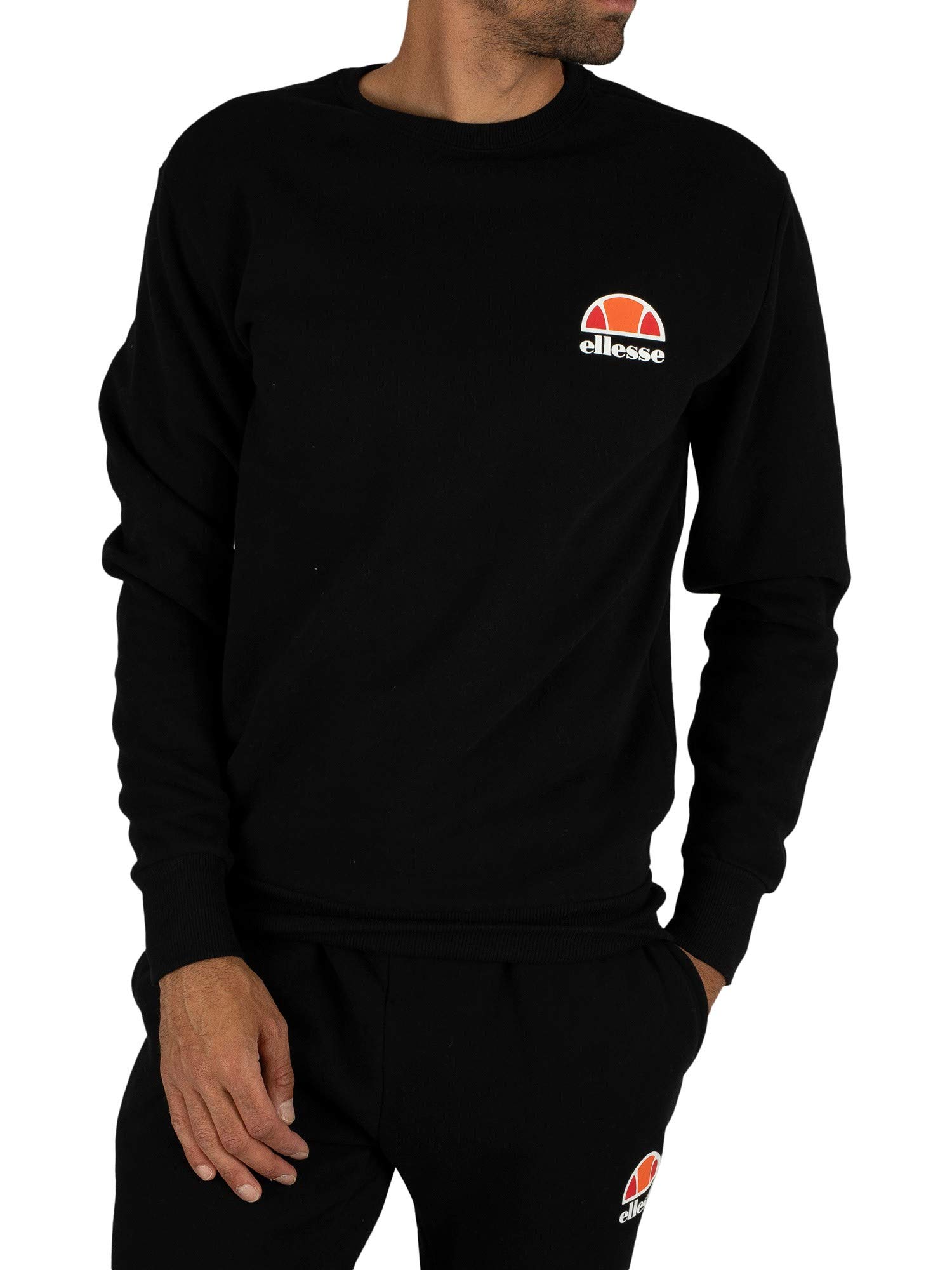 Ellesse Men's Diveria Sweatshirt, Black, S UK