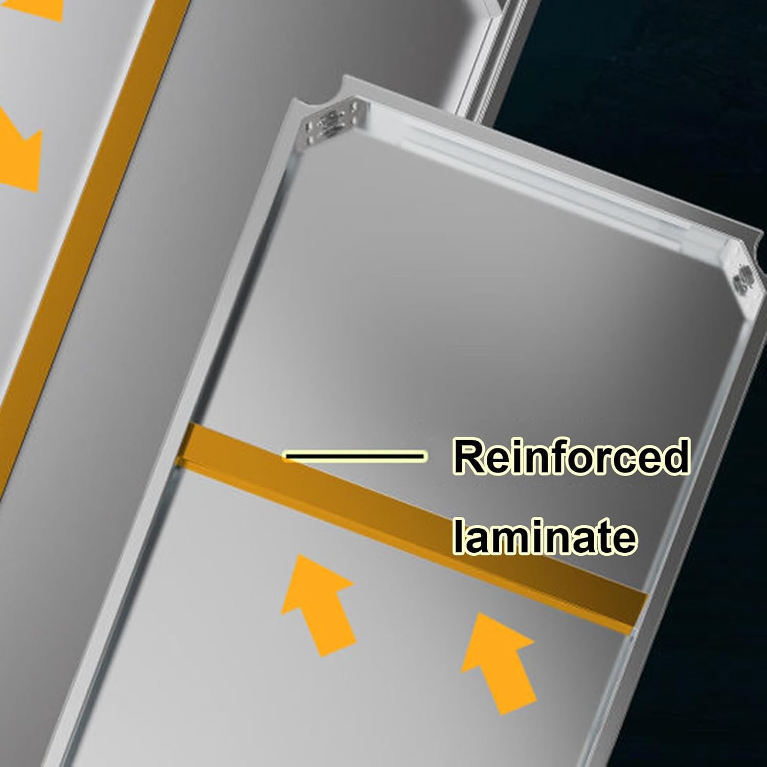 Thickened Stainless Steel Workbench Commercial Round Corner Preparation Table Kitchen Counter Household Multi-layer Storage Rack Triangle Fixed Solid Metal Table with Adjustable Feet