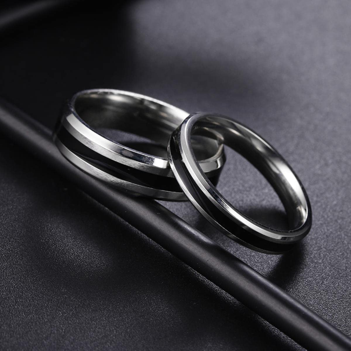 Paar belofte ringen voor hem en haar sets, gepersonaliseerde