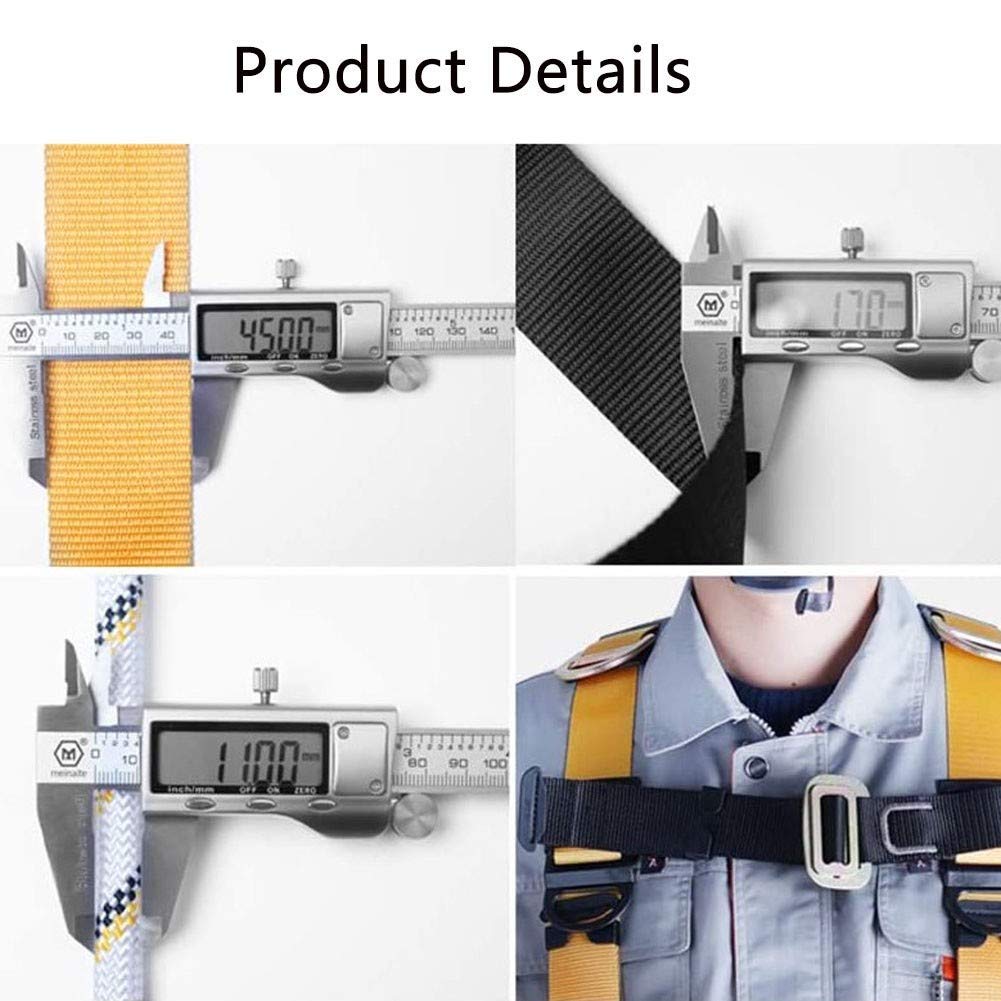 SwaYve Kits de Arnés de Seguridad, Arnés de Detención de Caídas de Cuerpo Completo Arnés de Construcción Herramienta para Techos Industriales Equipo de Protección Personal