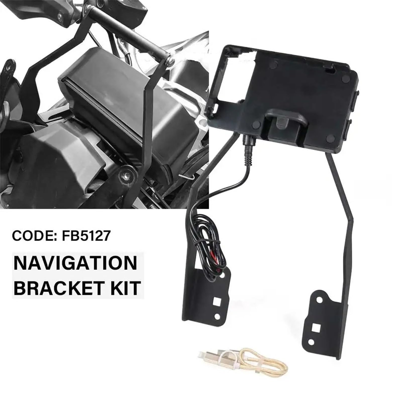 Support Telephone Velo pour BMW F850GS F 850 ​​GS F750GS F 750 GS ABS 2018 – 2023 Support Supérieur Carénage Pare-Brise Moto, Support Navigation Positionnement GPS Telephone Moto Rotation(12MM)