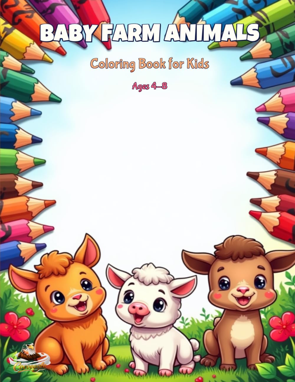 Adorable BABY FARM ANIMALS: Coloring Book for Kids Ages 4-8 (The Big Book of Animals Coloring Adventures)