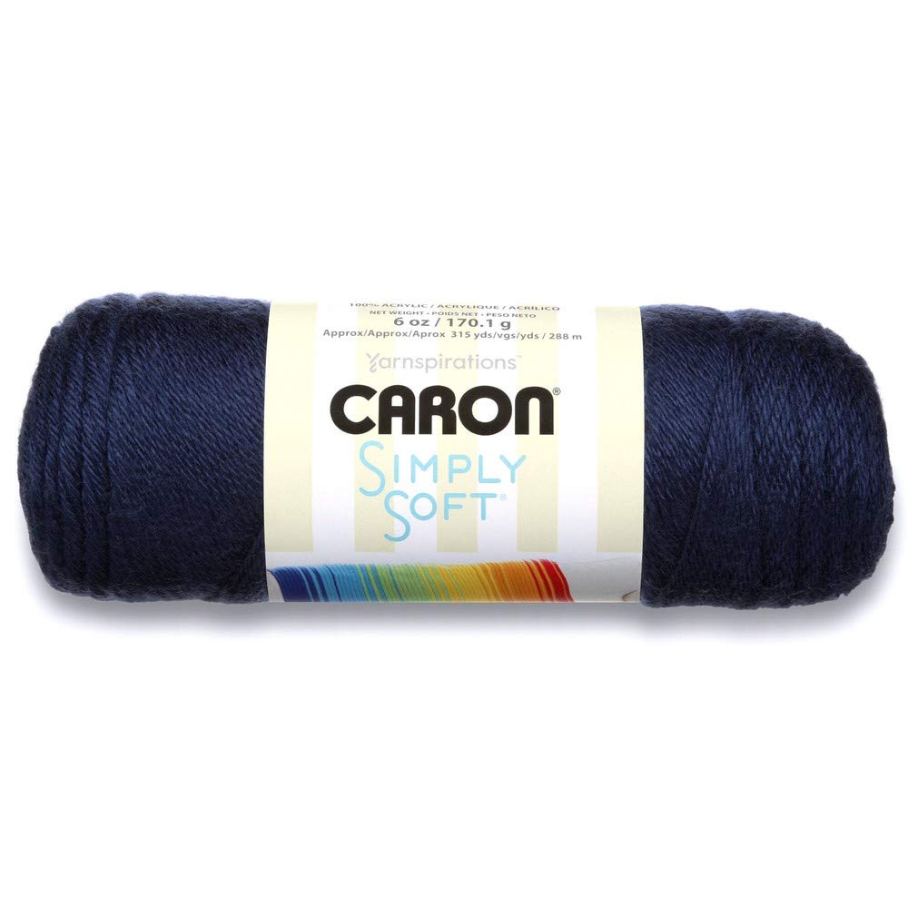 Caron Simply Soft Acrylic Aran Knitting Wool Yarn 170g -9711 Dark Country Blue