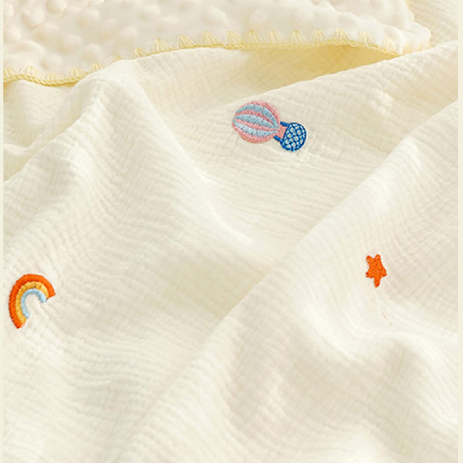 Coperta per neonati, 100 x 115 cm, con retro a pois, coperta traspirante per allattamento, per bambini e bambine, morbida e traspirante