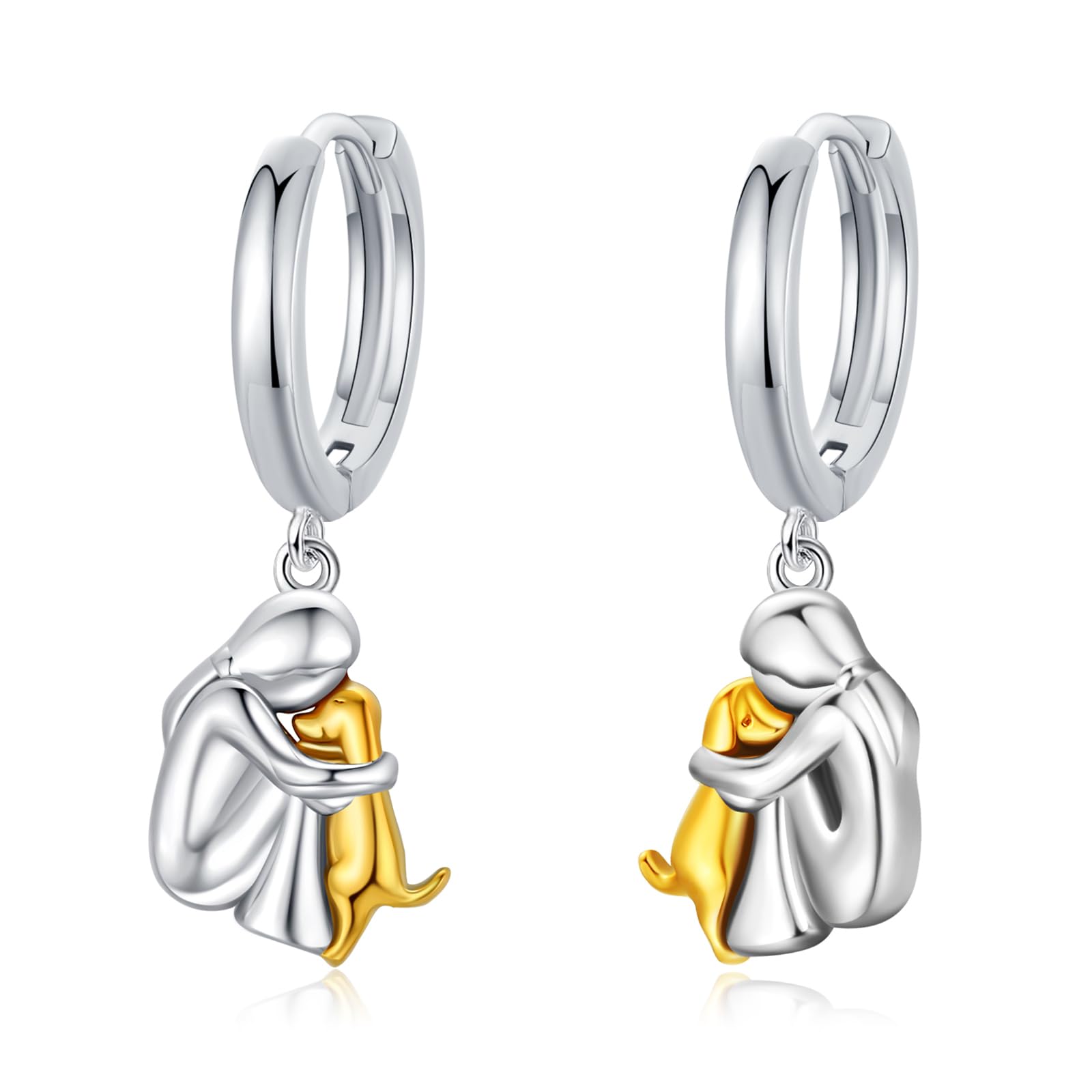 925 Sterling Silver Dog Earrings Cute Animal Puppy Stud Earrings Dog Jewelry Gifts for Women Girls Pet Lover Hypoallergenic Earrings for Sensitive Ears