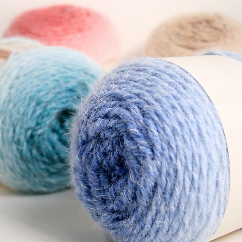 2 gomitoli da 200 g di Filato a Pelo Lungo sfumato, Morbido e Perfetto per Lavorare a Maglia Sciarpe, Cappelli, Coperte, Maglioni, Borse e Scialli