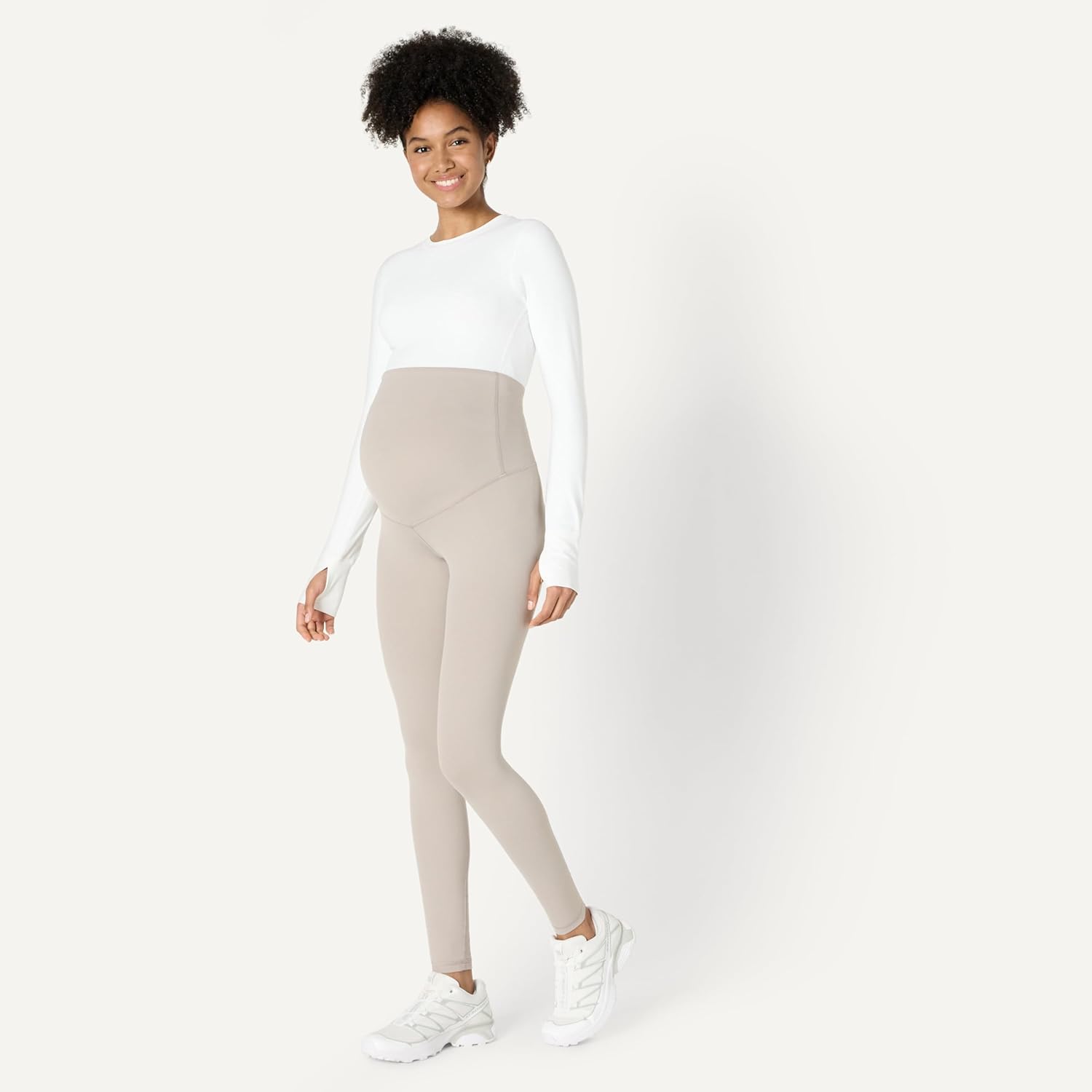 Amazon Essentials Women's Active FormFlex Buttery Soft Maternity Over the Belly Full Length Yoga Workout Pregnancy Leggings - Image 5