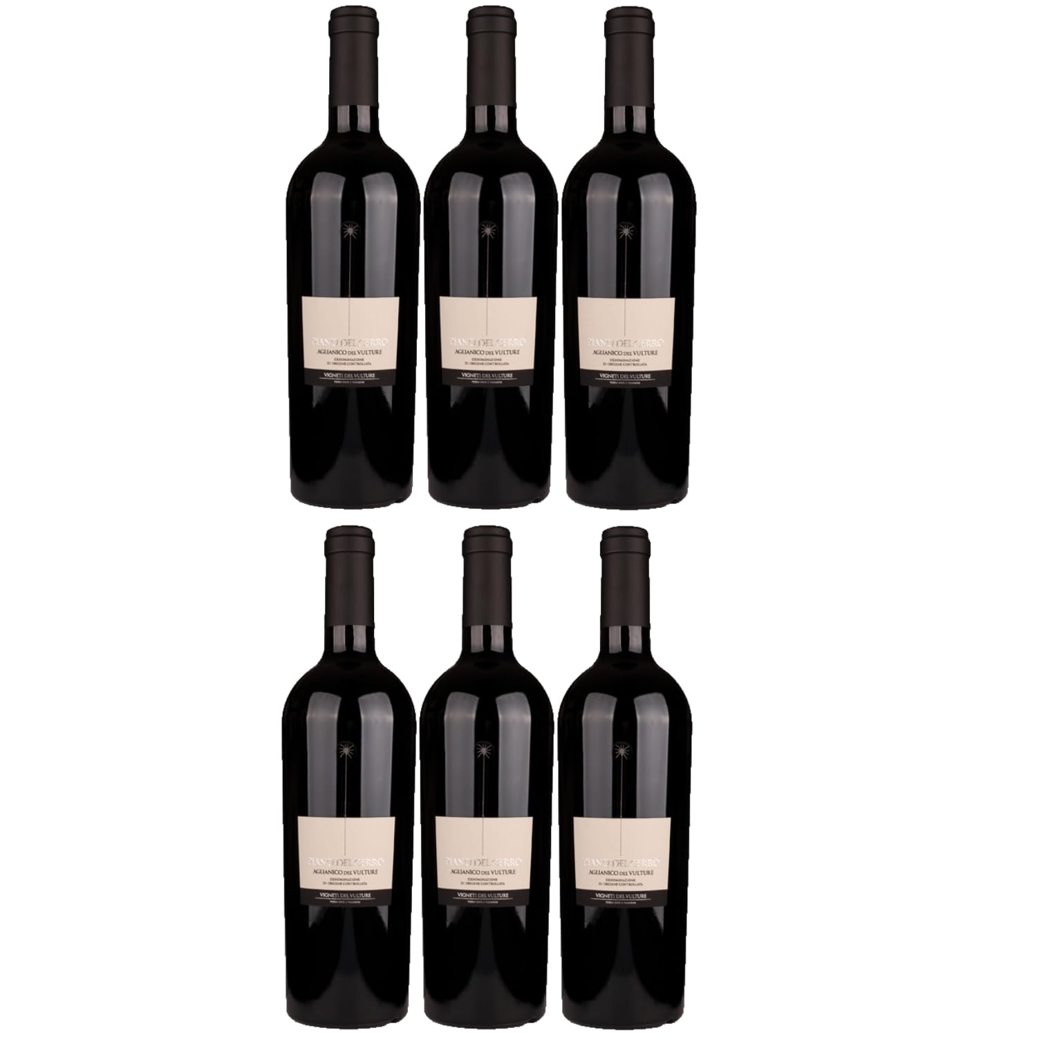 Piano del Cerro Aglianico del Vulture DOC Rotwein Rot trocken Italien inkl. FeinWert E-Book (6 x 0,75l)