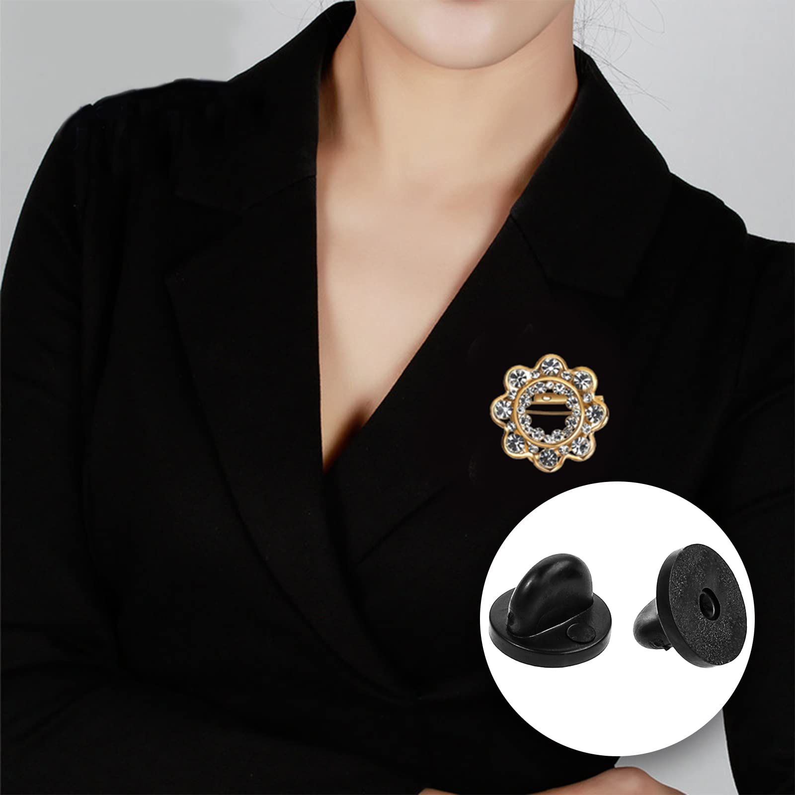 Pin Verschluss,Butterfly Pin Back Anstecker Verschl Produktbild-Vorschau 4
