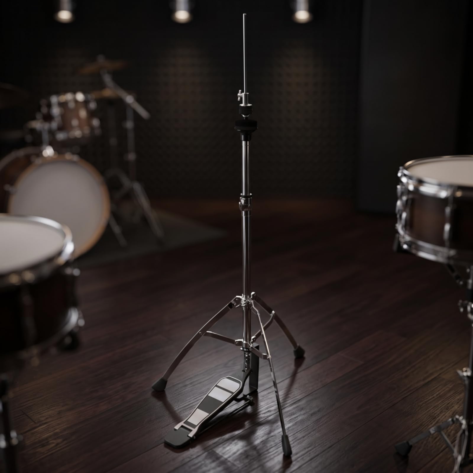 Pie Charles con Pedal Estable Soporte Charles Soporte para platillosHat para Escenario, Placa Única