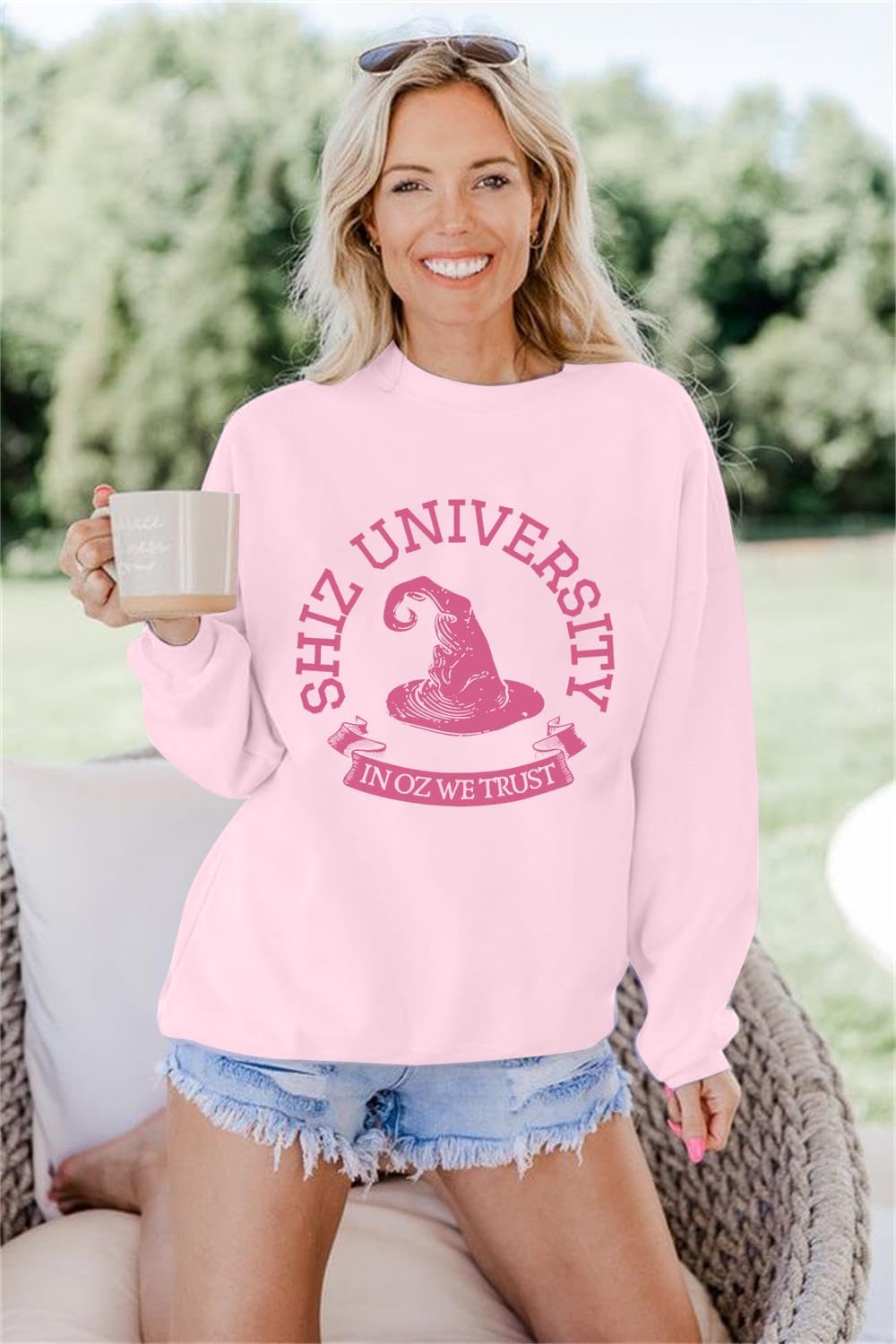 FAYALEQ Halloween Sweatshirt Women Shiz University Long Sleeve Shirts Halloween Wicth Costume Crewneck Tee Tops - Image 4