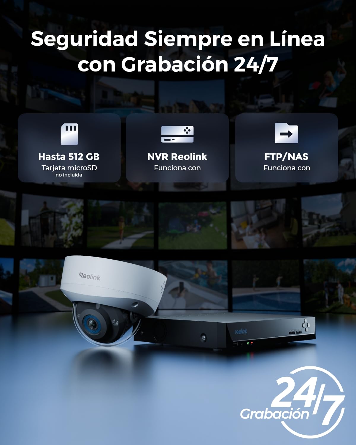 Reolink RLC-1240A, cámara de Seguridad PoE antivandalismo de 12MP, ángulo de visión 145°, visión Nocturna a Color, Audio bidireccional, detección Inteligente, Certificado IP67 | ángulo de visión 145°, visión Nocturna a Color, Audio bidireccional, detecció