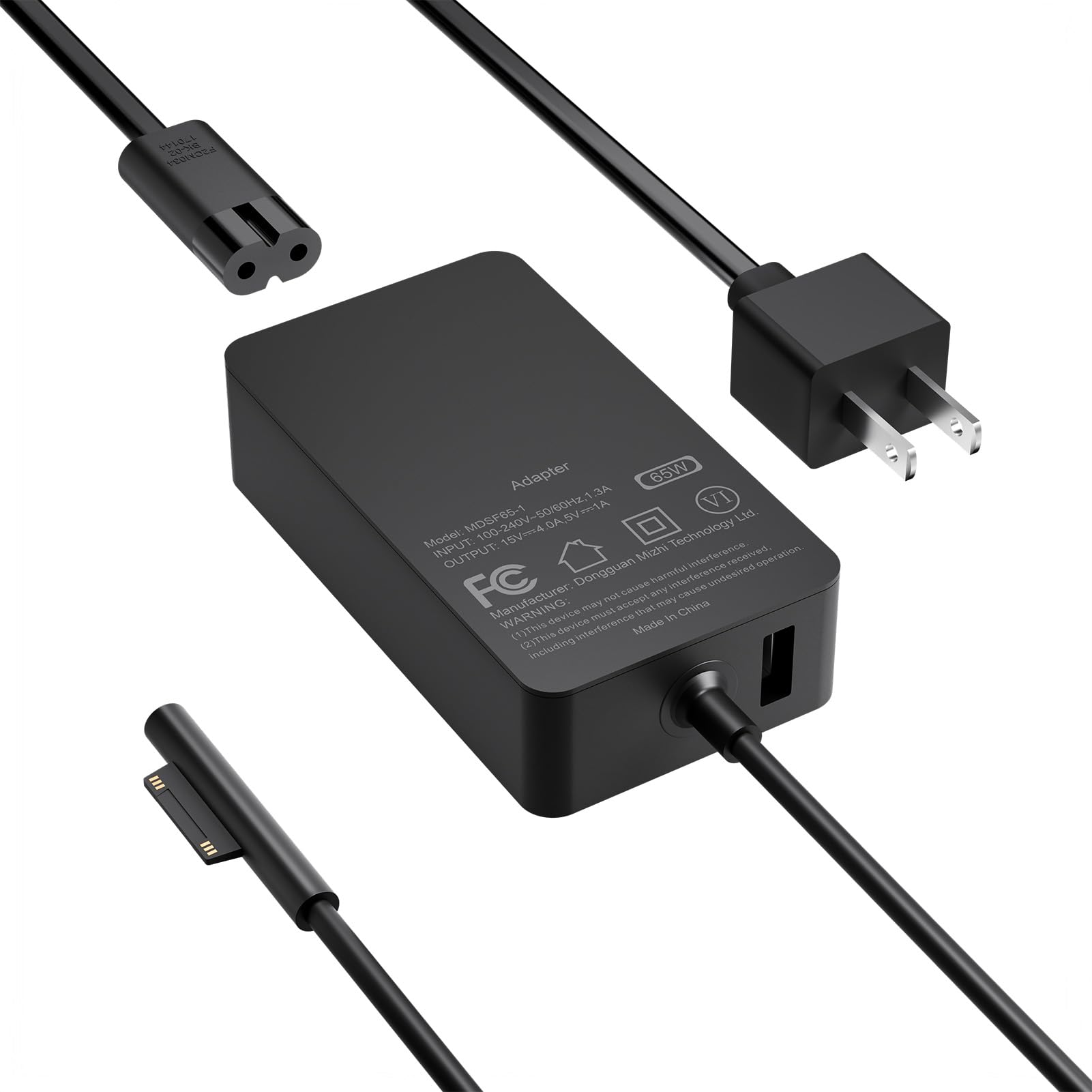 65W Charger Compatible with Microsoft Surface Pro 11 10 9 8 7 7 6 5 X Laptop 7
