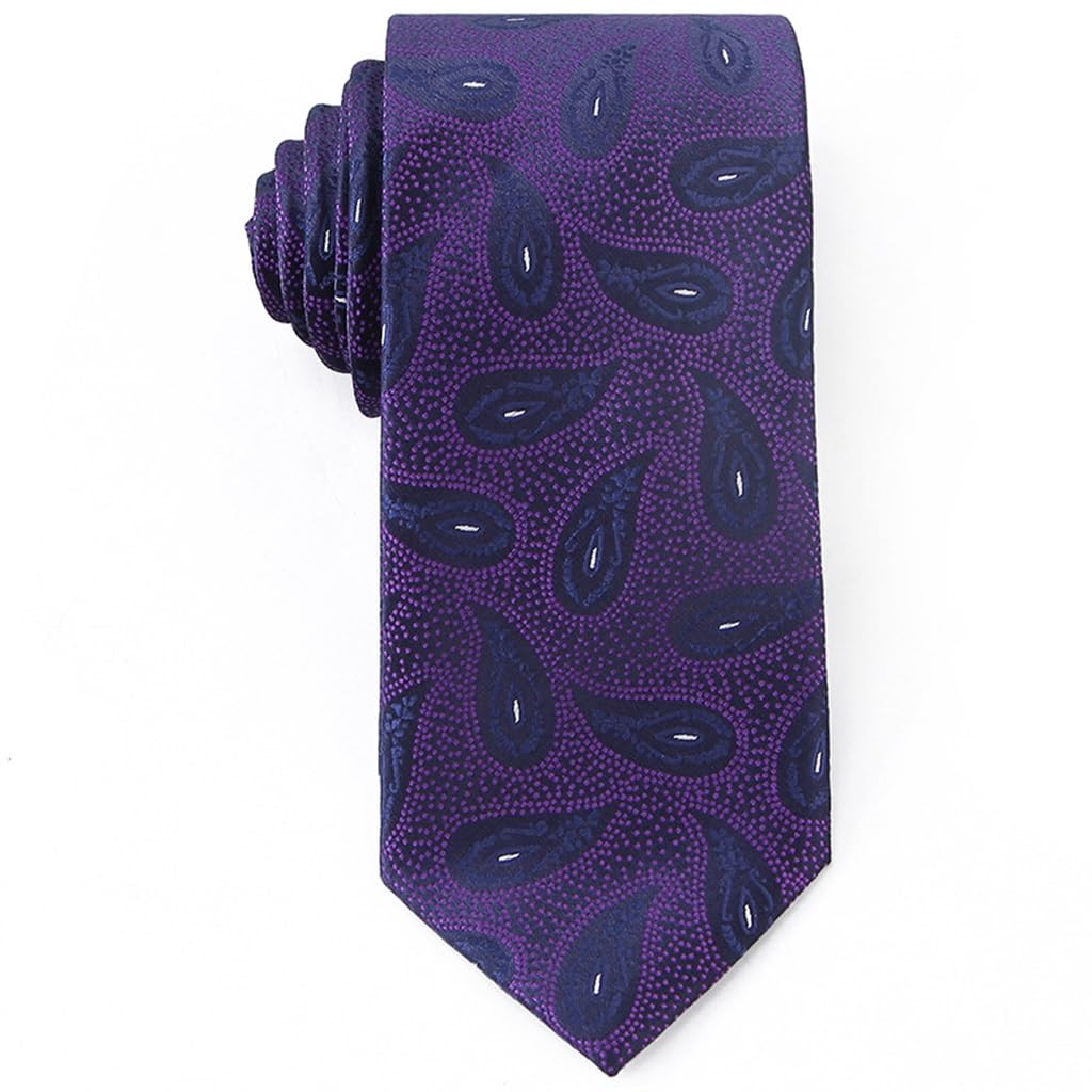 Cravate mariage et affaires verte 7.5cm motif fleur de cajou accessoire homme décontracté
