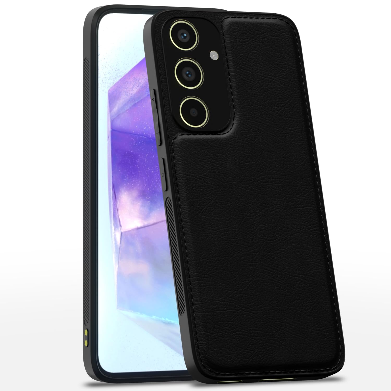 Pikkme Samsung Galaxy A35 5G / Samsung Galaxy A55 5G Back Cover | Flexible Pu Leather | Full Camera Protection | Raised Edges | Super Soft-Touch | Bumper Case (Black) (B0D795SBC2) Amazon Price History, Amazon Price Tracker