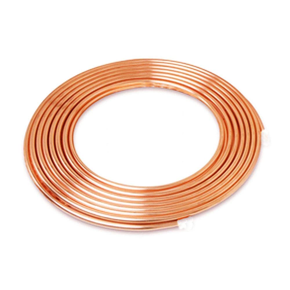 Tubo de cobre suave de 6 m de diámetro para aire acondicionado, manguera de latón con gas refrigerante R410A