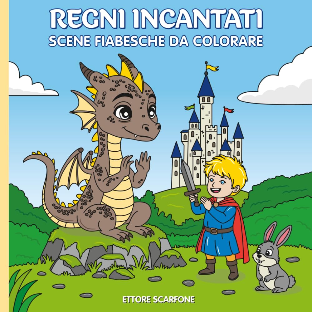 REGNI INCANTATI: Scene Fiabesche da Colorare. Libro da colorare per adulti e ragazzi per rilassare la mente e migliorare la concentrazione.