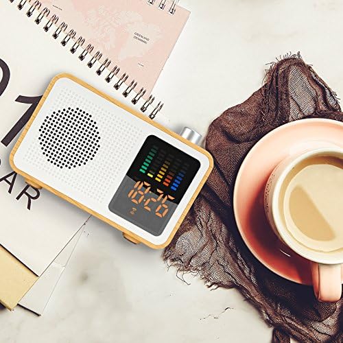 MIABOO Retro Portable Bluetooth Speaker with charging cable connected