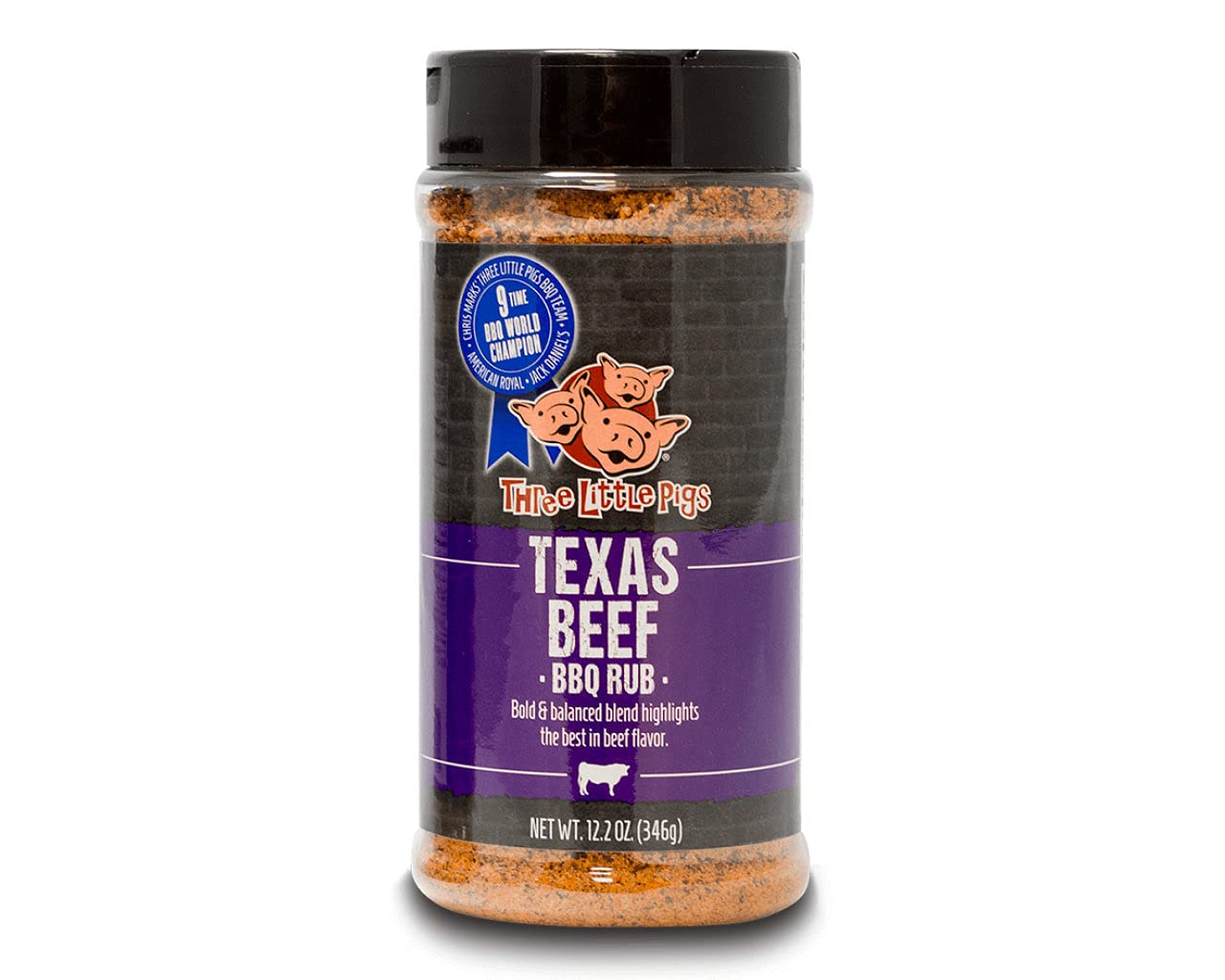 THREE LITTLE PIGSTexas Beef BBQ Rub Large 12.2 oz
