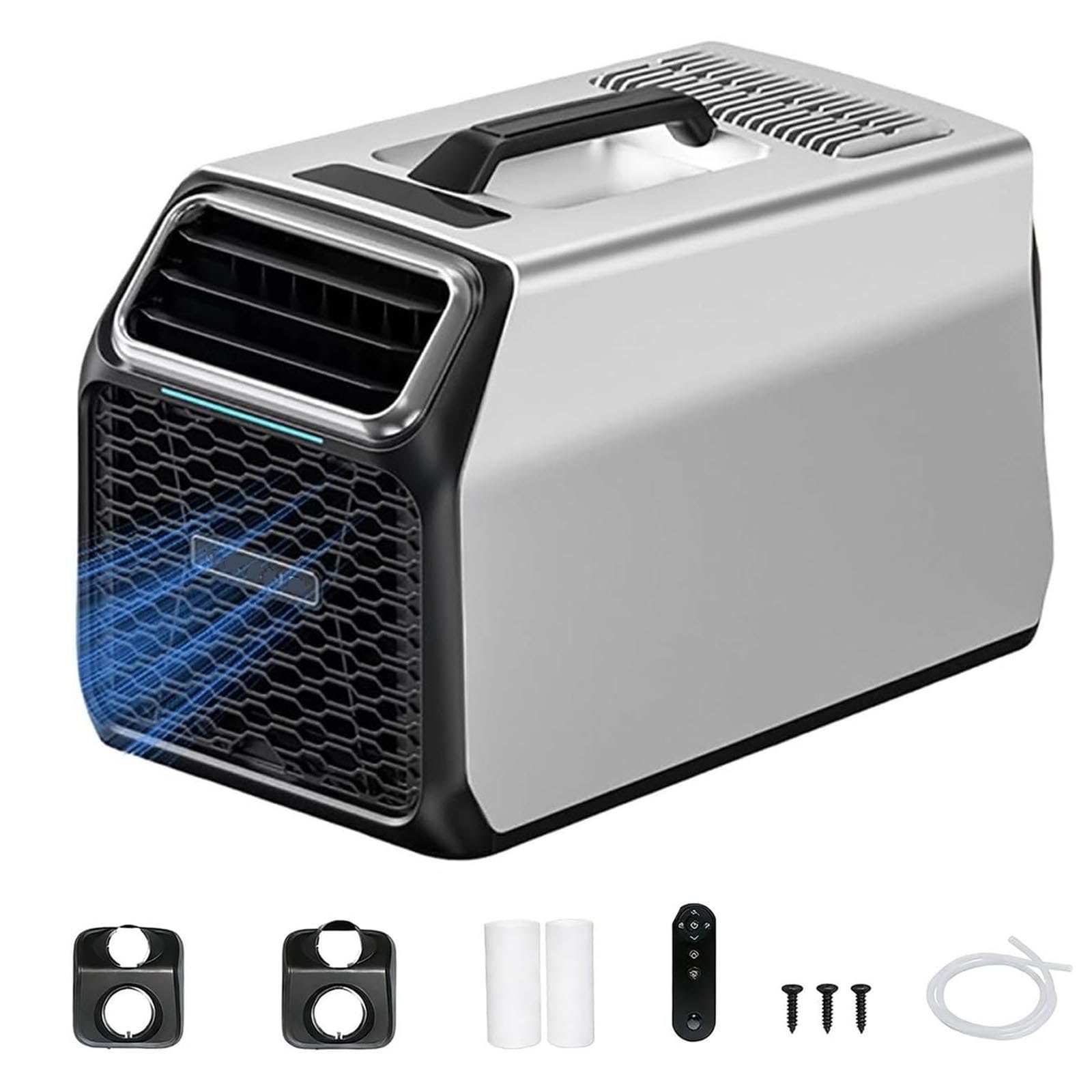 Camping Air Conditioner 5000 BTU with Compressor for Home Tent and RV Silver-110V