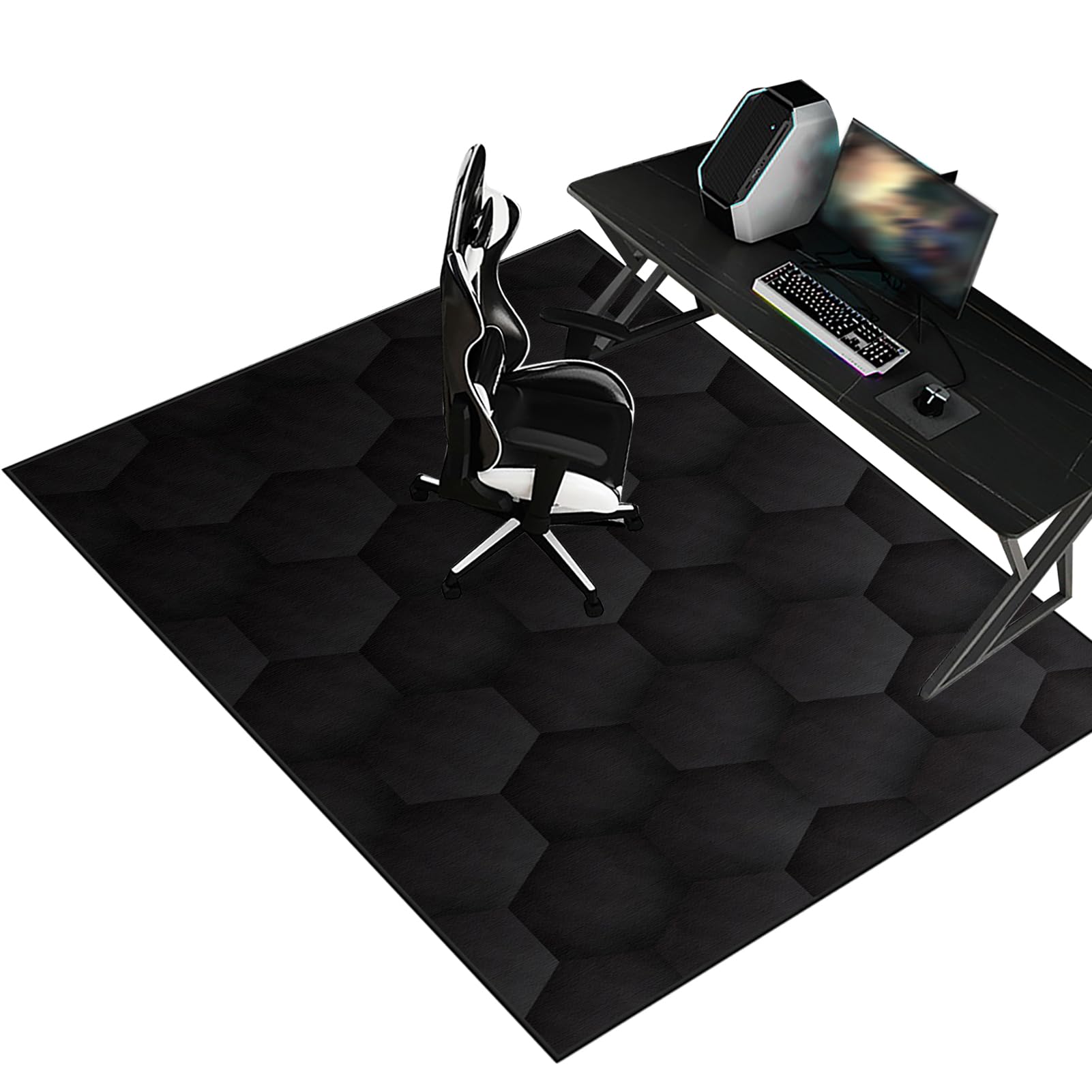 Fzamudng Heavy Duty Office Gaming Chair Mats for Carpeted and Hardwood Floor Desk Chair Mat Carpet Protector Chair Mat for Home and Office Hard-Floor Chair Mats Floor Mat for Office Chair 70 x 120 cm