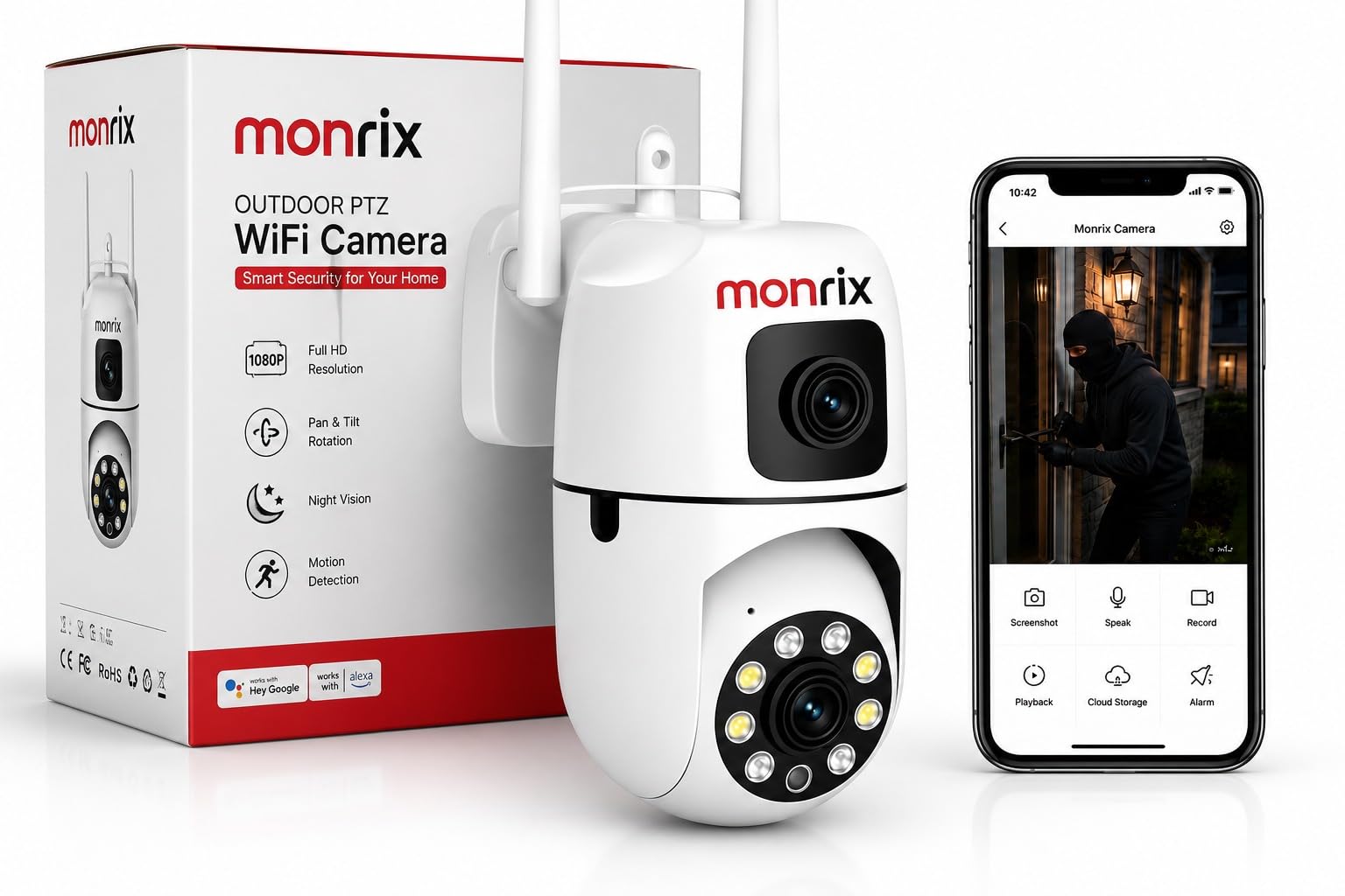 Dual Lens 5MP+5MP WiFi Security Camera, 360° Pan Tilt Indoor/Outdoor CCTV Camera with HD Night Vision, AI Motion Detection, Two-Way Audio, Mobile App Remote Access, SD Card & Cloud Storage-image-20