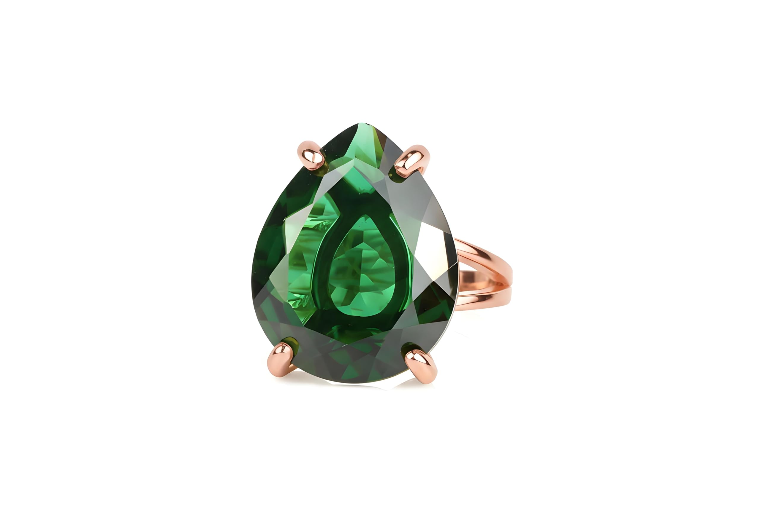 Smaragd Ring in 14k Gold - Statement Schmuck - Geburtssteinringe, Moderinge, Verlobungsringe, Alltagsringe - Handgemachte Geschenke für Sie