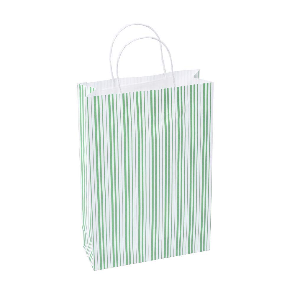 Sapco Gift Paper Bag White Kraft (BK) Stripe Green Carry Bag for Gifting Purpose and Festive occasions (9x13x3.5-Inch) (Pack of 10, Medium) (B08JZBDSHL) Amazon Price History, Amazon Price Tracker