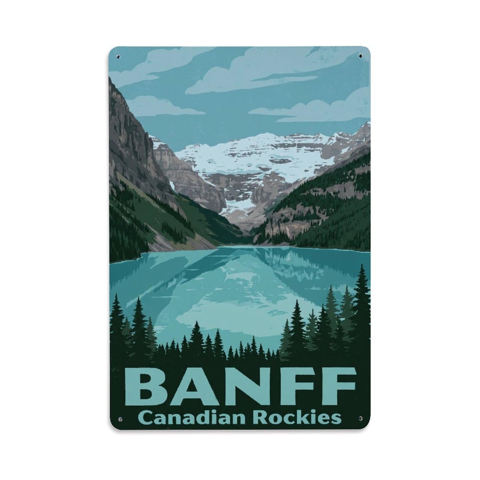Huiyhb 8X12inch(20X30cm) Travel Retro Canada Banff Metal Tin Sign